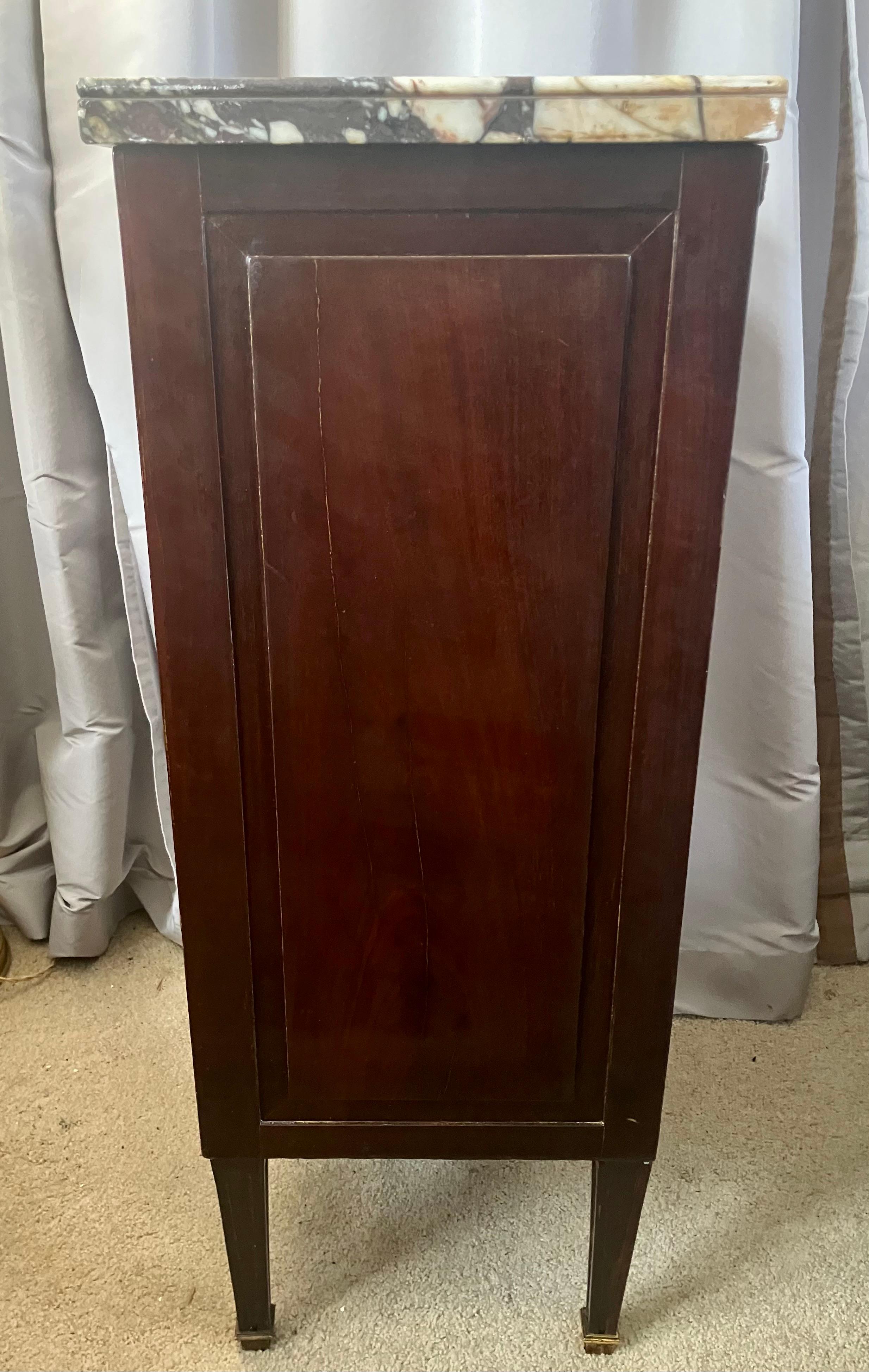 Louis XVI Amaranth Marble Top Side Table For Sale 7