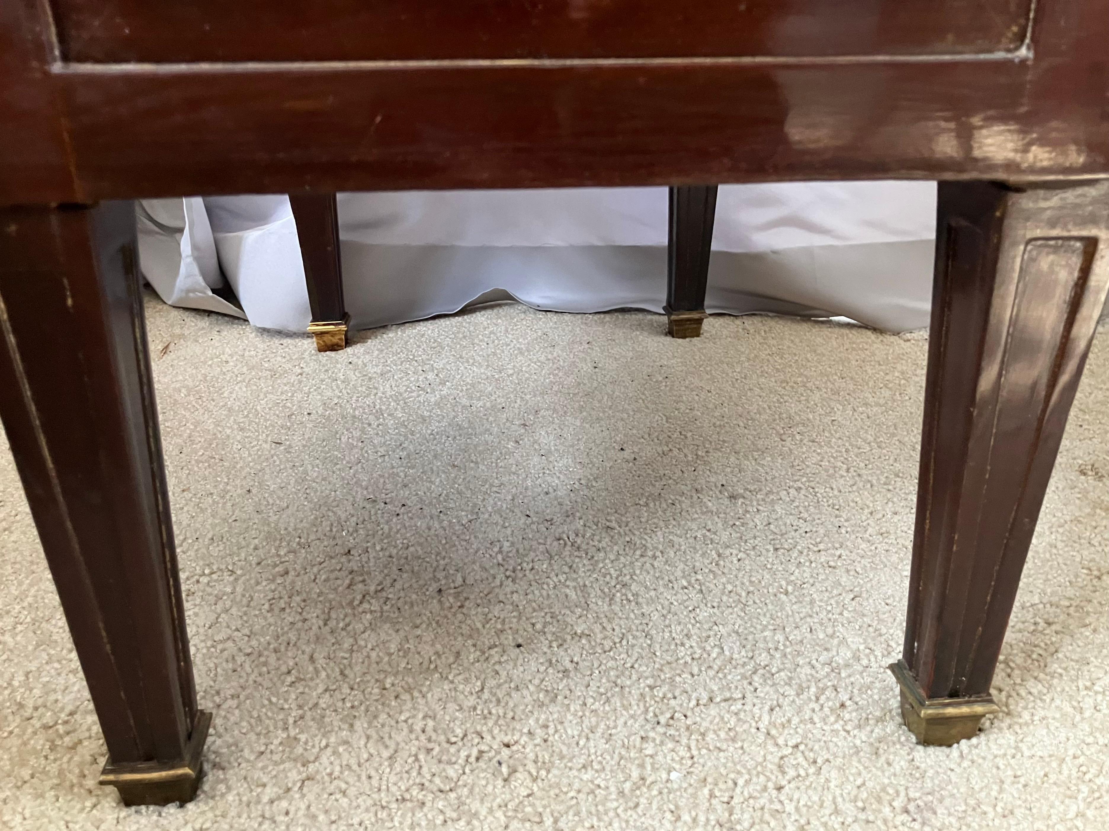 Louis XVI Amaranth Marble Top Side Table For Sale 3