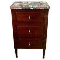 Louis XVI Amaranth Marble Top Side Table