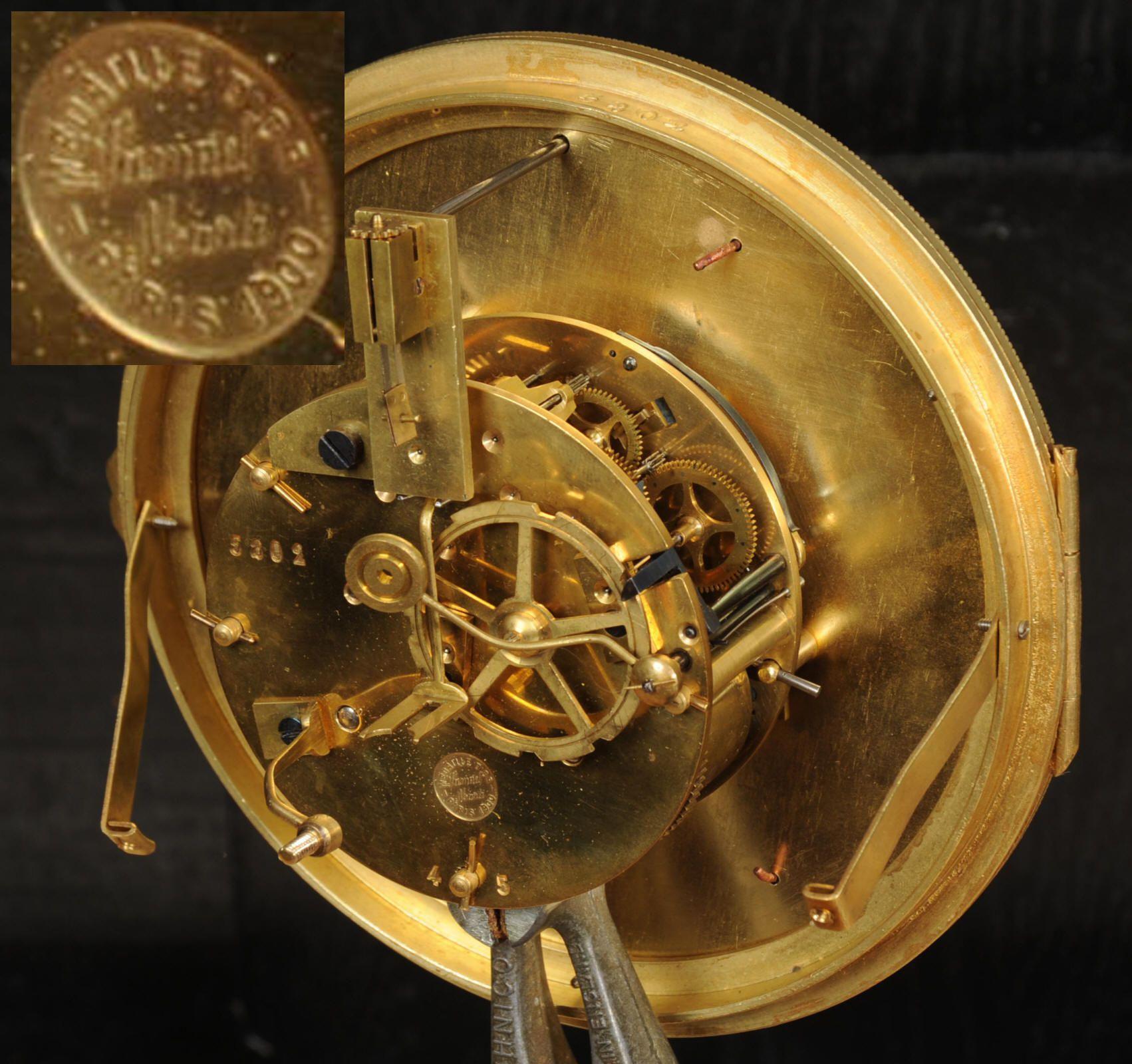 Reloj de pared Louis XVI Antique French Ormolu y Cartel de Bronce en venta 11