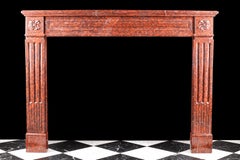 Louis XVI Antique Regency Chimneypiece in Griotte Rouge Marble