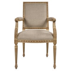 Fauteuil Louis XVI en lin Piet Performance