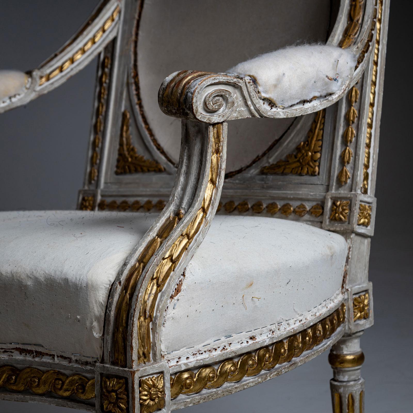 Louis XVI Armchair, Germany, Late 18th Century 1