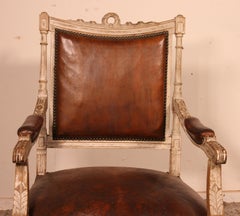 Louis XVI Armchair in Polychrome Wood, 18th Century