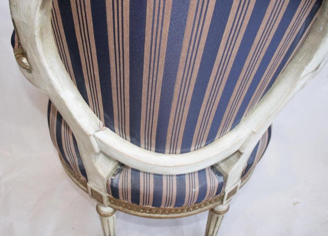 Louis XVI White and Gold  Wood Laquer  19th or Early France For Sale 2