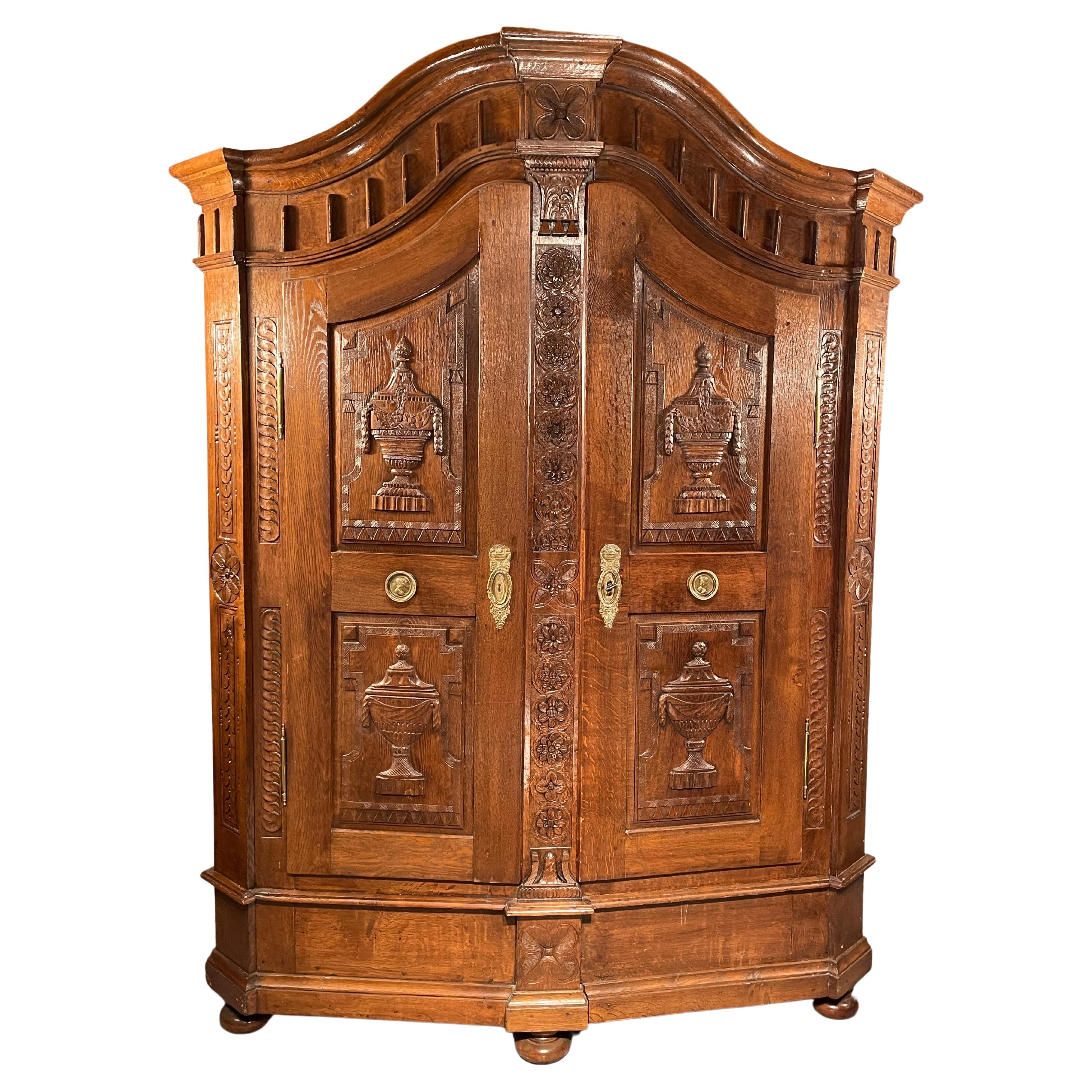 Discover the allure of a one-of-a-kind 18th century Louis XVI Armoire originating from the scenic Lake Constance region in Germany. Dating back to 1780, this armoire boasts a unique charm that transcends time. Distinguished by its captivating