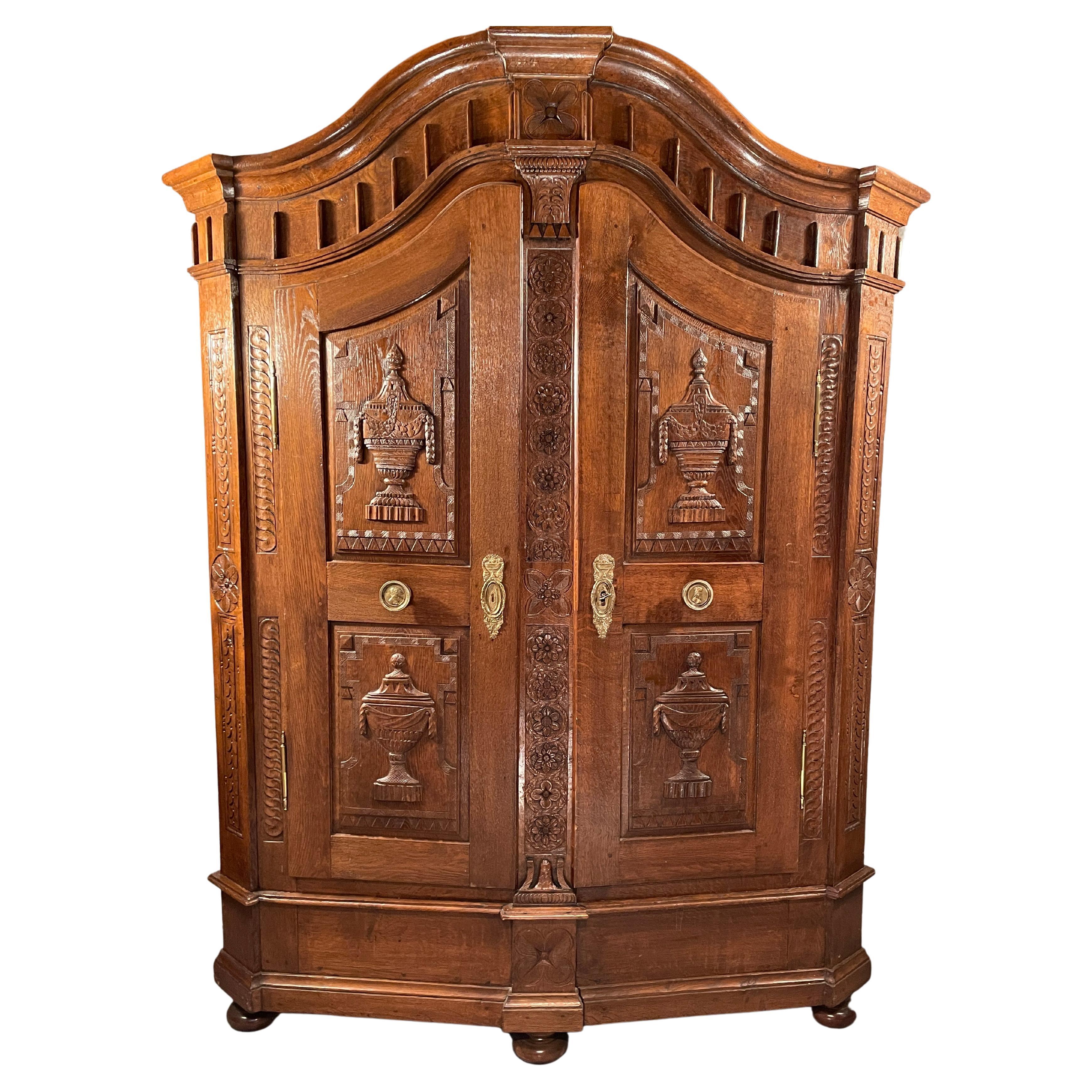 Armoire Louis XVI, lac Constance (Allemagne) 1780, chêne en vente