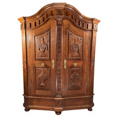 Antique Louis XVI Armoire, Lake Constance (Germany) 1780, Oak