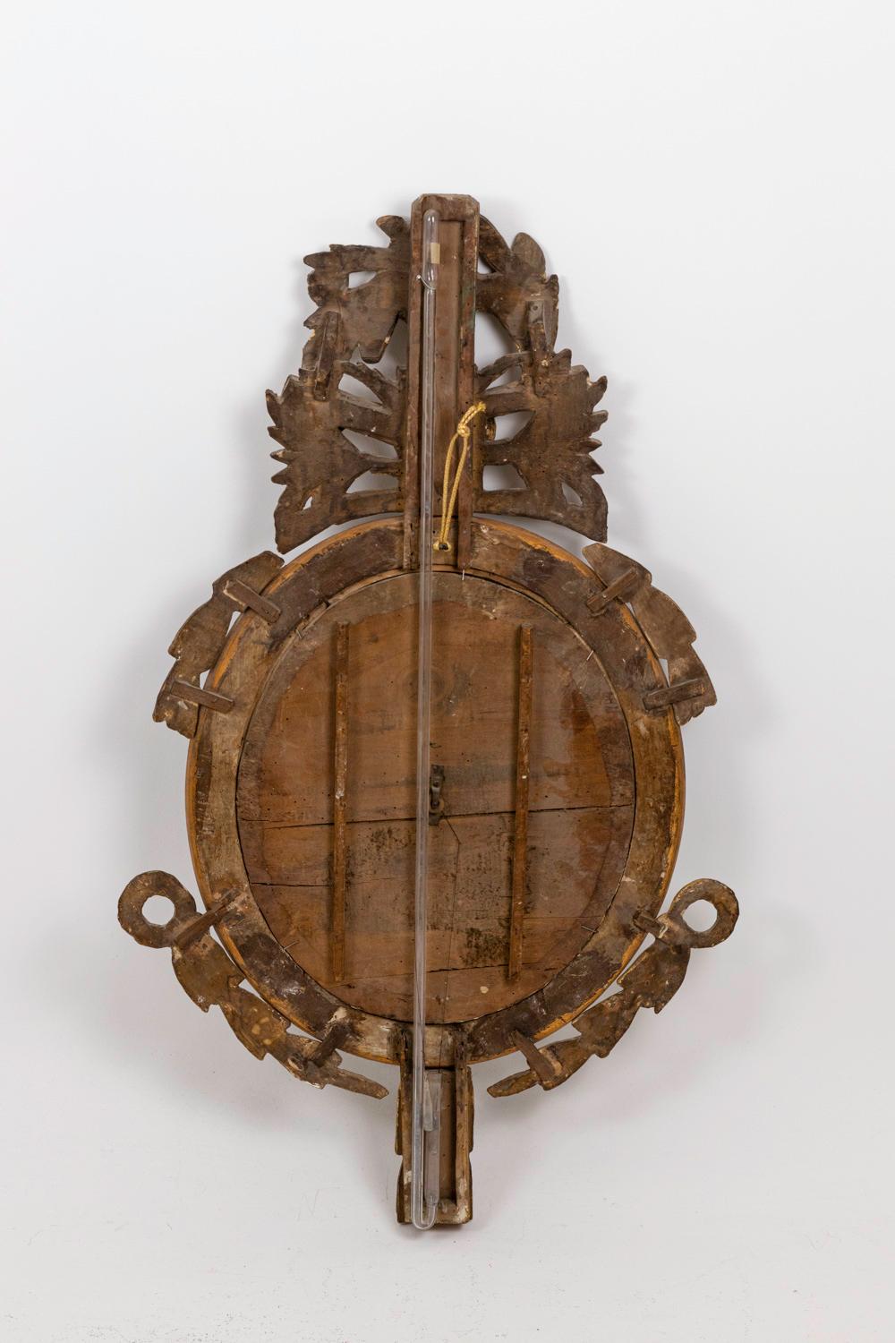 Louis XVI Barometer in Black Lacquered Wood and Gilt Stucco, 18th Century 3