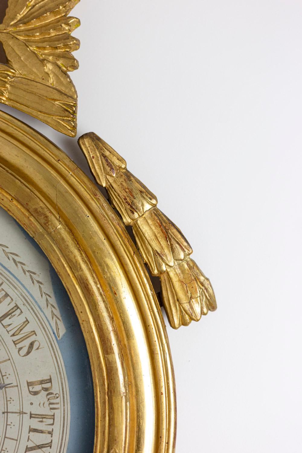 Louis XVI Barometer in Giltwood, End of the 18th Century In Good Condition In Saint-Ouen, FR