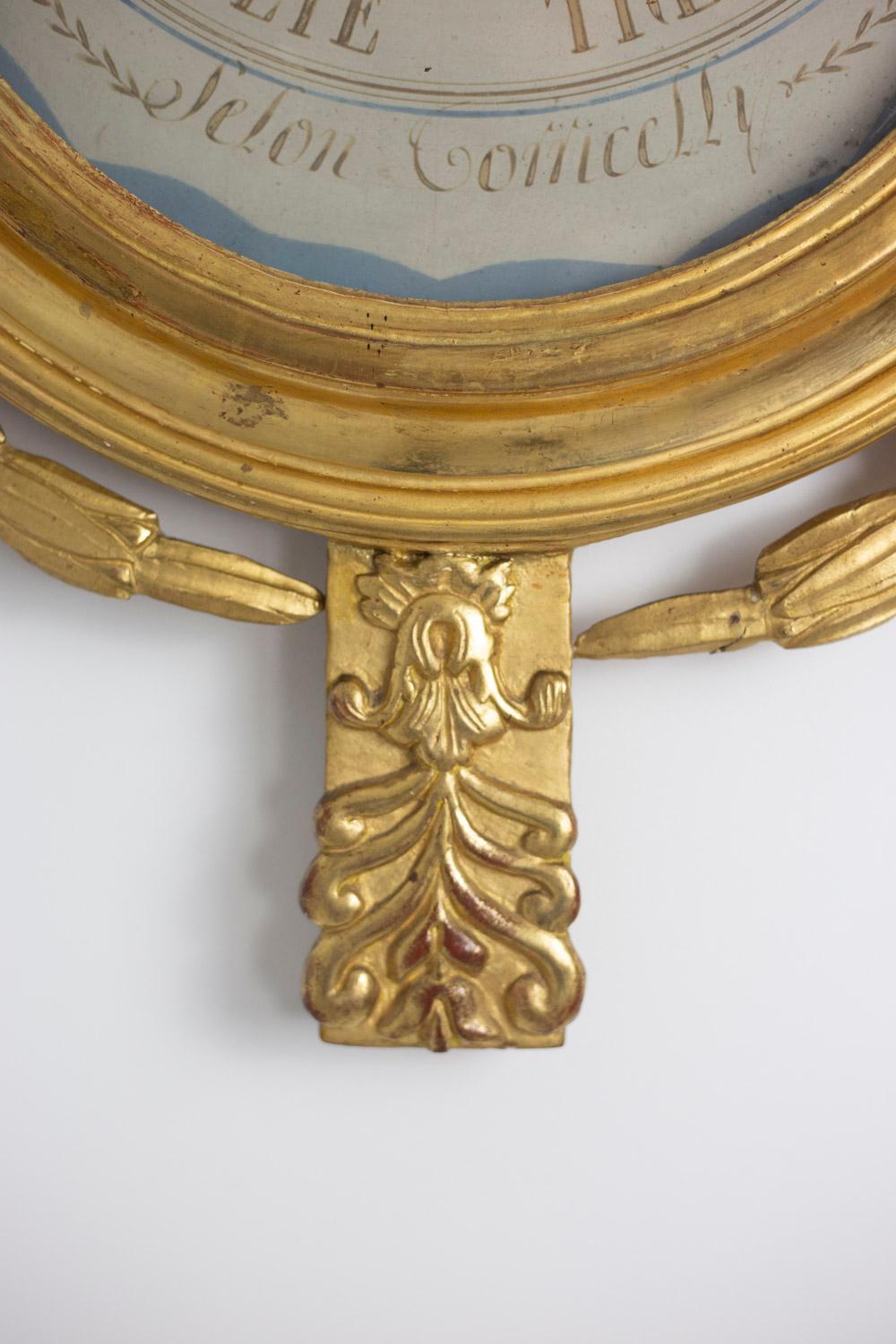 Late 18th Century Louis XVI Barometer in Giltwood, End of the 18th Century