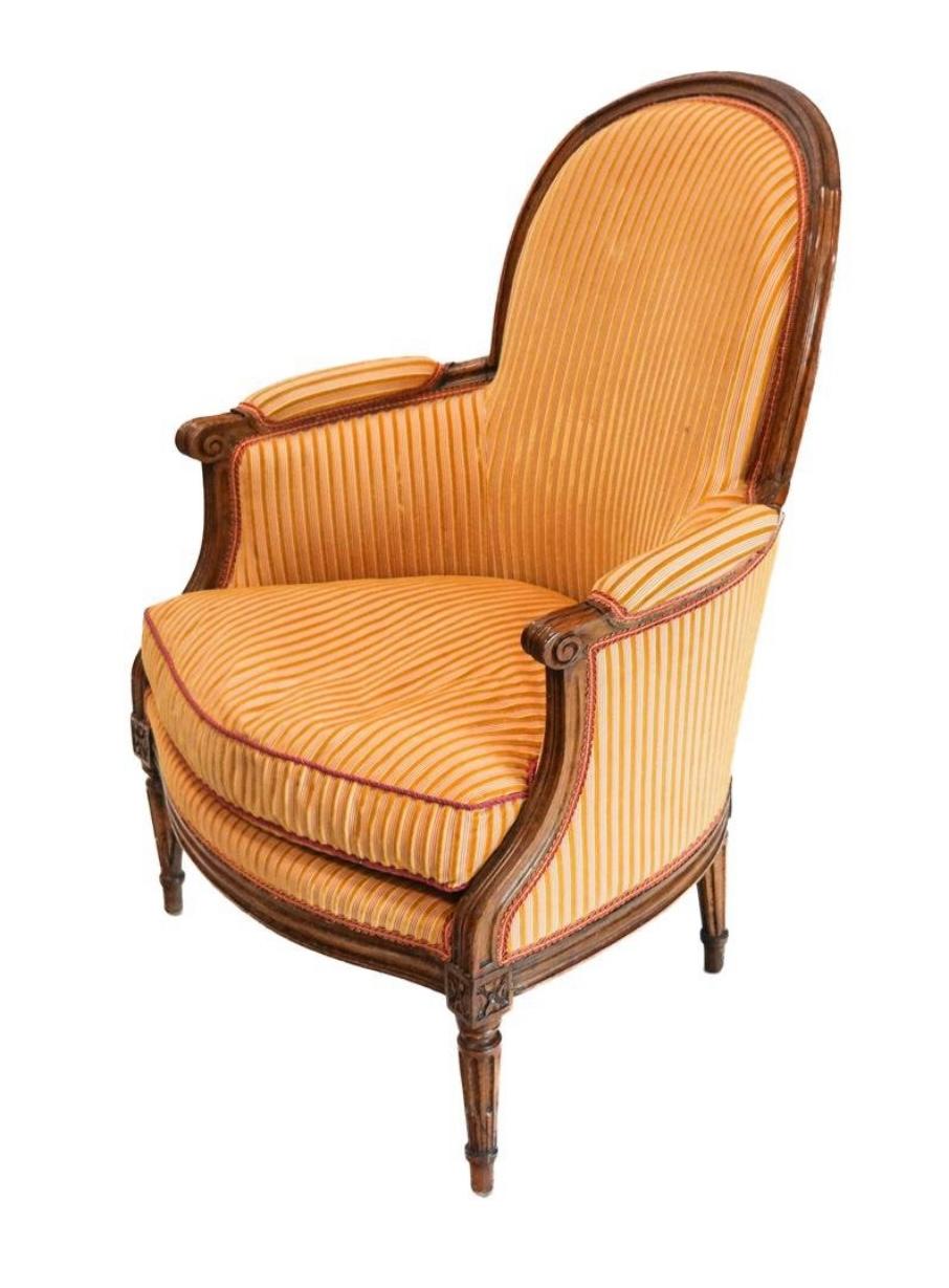 Louis XVI Bergere, C. 1790 In Good Condition For Sale In Doylestown, PA