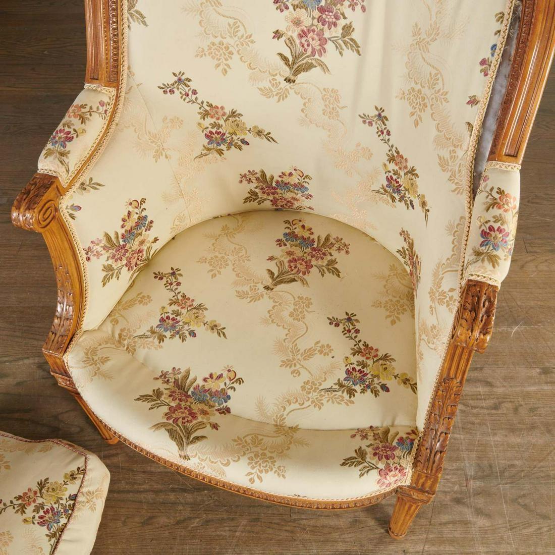 French Louis XVI Bergère, Signed 