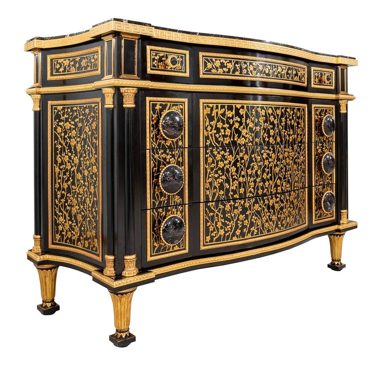 gold dipped dresser ROCOCO NINE DRAWER GOLD DRESSER