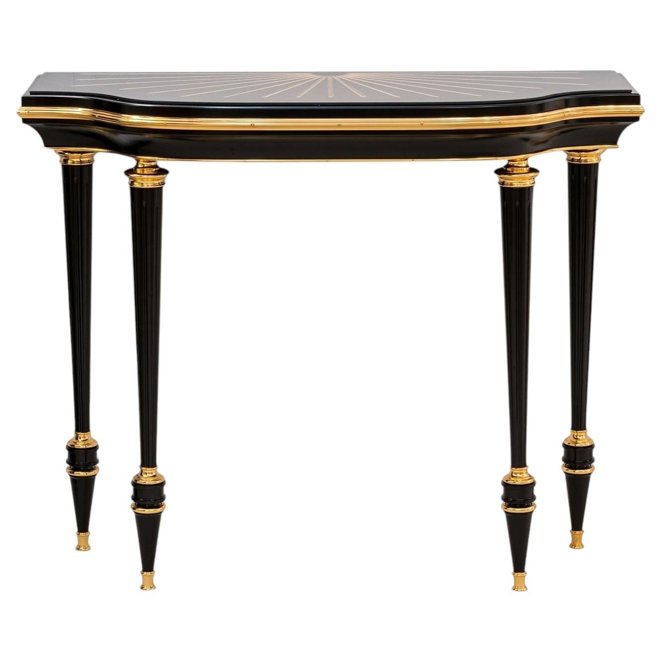 Louis XVI Black Console For Sale