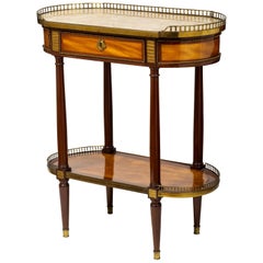 Louis XVI Bois Citronnier and Amaranth Oval Occasional Table