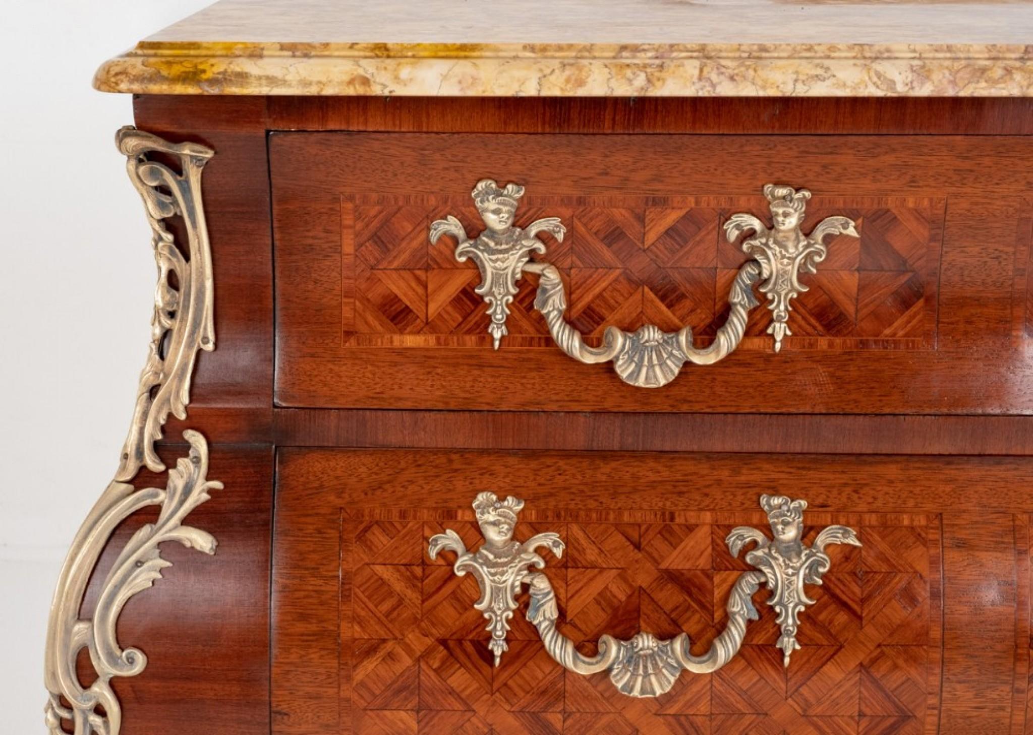 Louis XVI Bombe Commode Antique French Chest Drawers 1900 For Sale 2