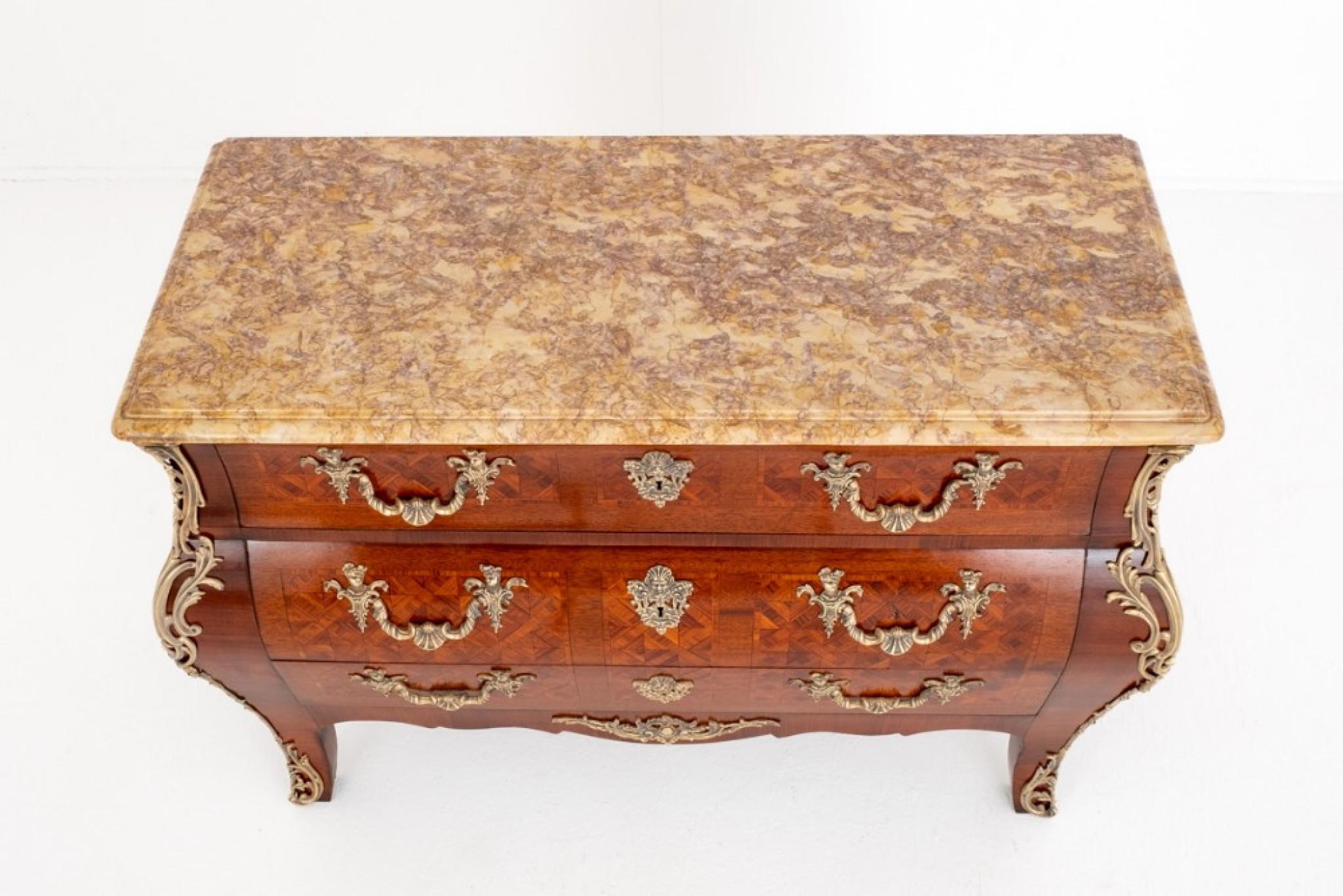Louis XVI Bombe Commode Antique French Chest Drawers 1900 For Sale 4