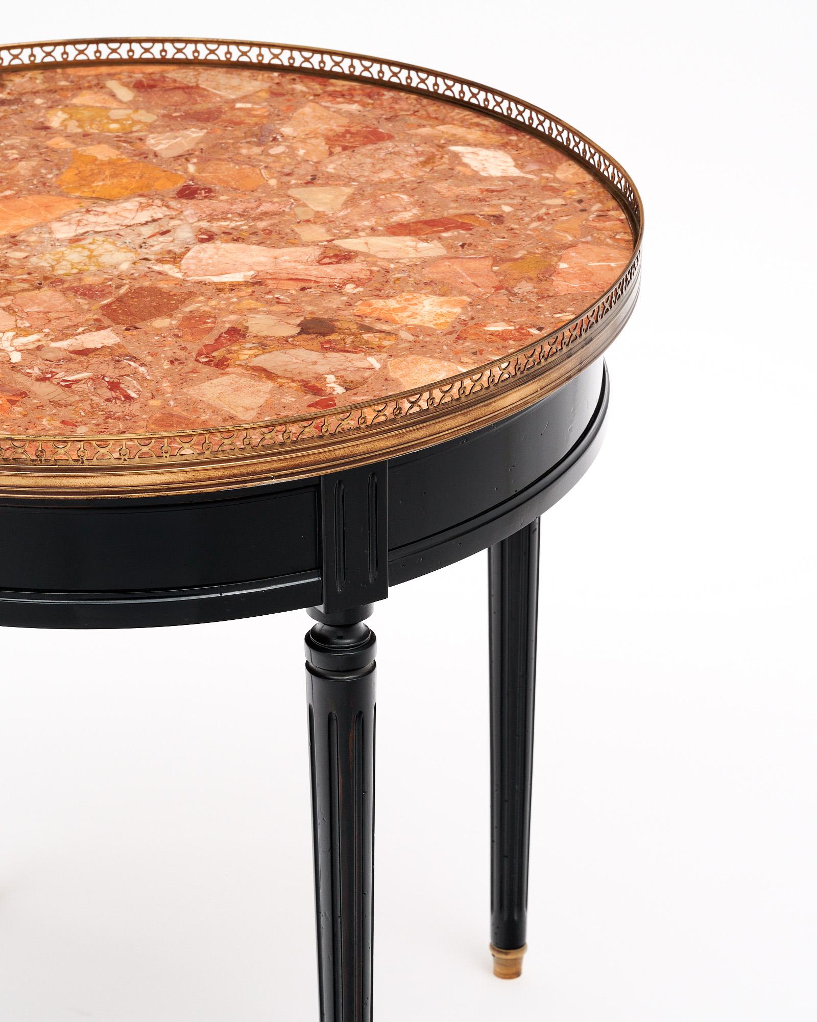 Ébénisé Table bouillotte française Louis XVI en vente