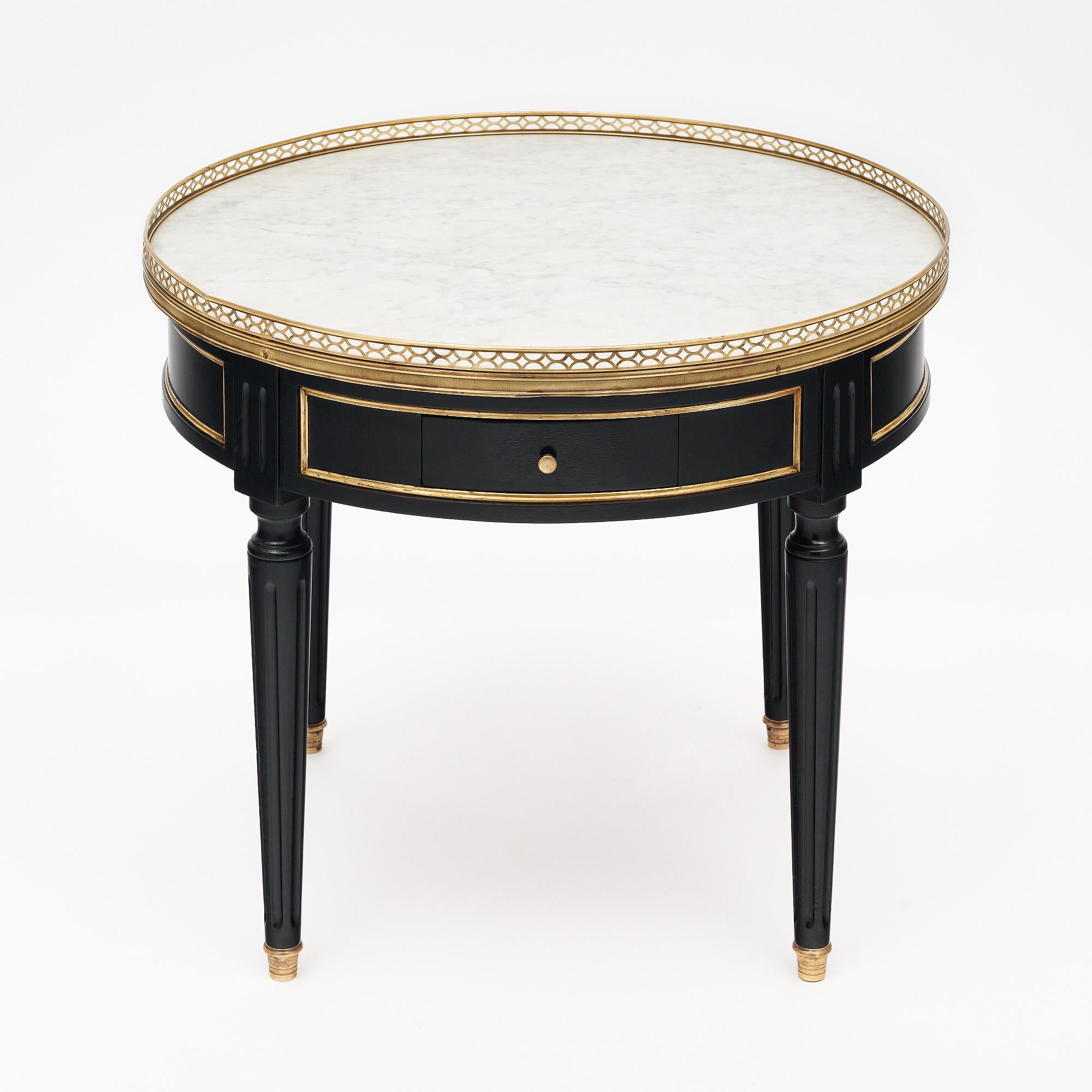 Brass Louis XVI “Bouillotte” Side Table For Sale