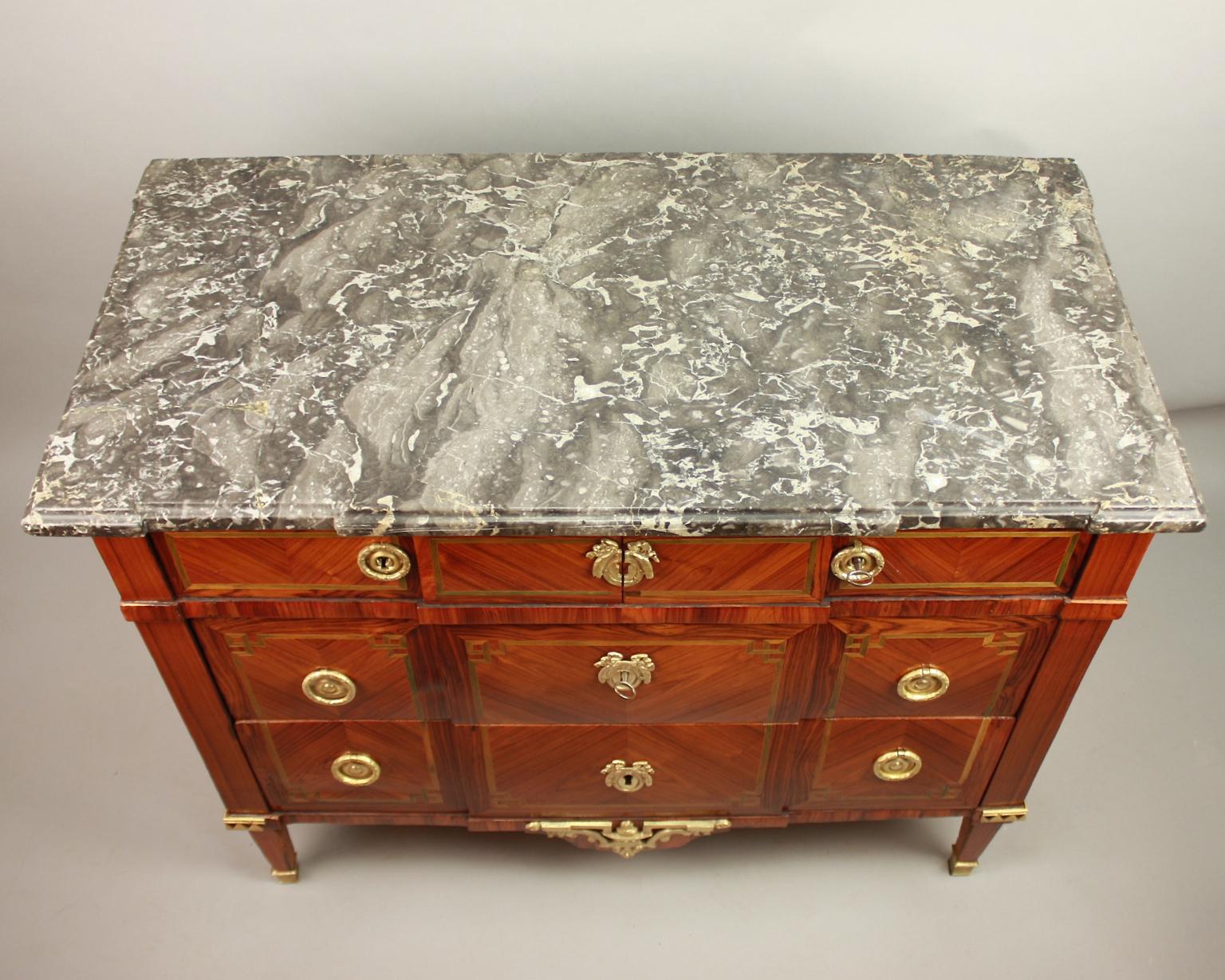 Late 18th Century 18th Century French Louis XVI Breakfront Commode, circa 1770, stamped by FCFranc
