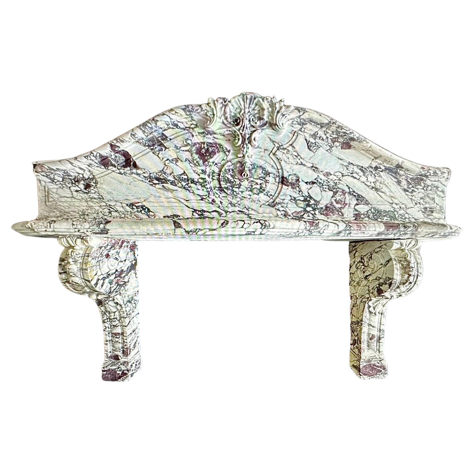 19th Century Breche Violette Marble Console in the Louis XVI Form.  Incredible Architectural Console.  Carved paneled and foliate form.  Neoclassical Louis XVI of High Importance.

Provenance: Sotheby's 

Note: not shown in primary photo are