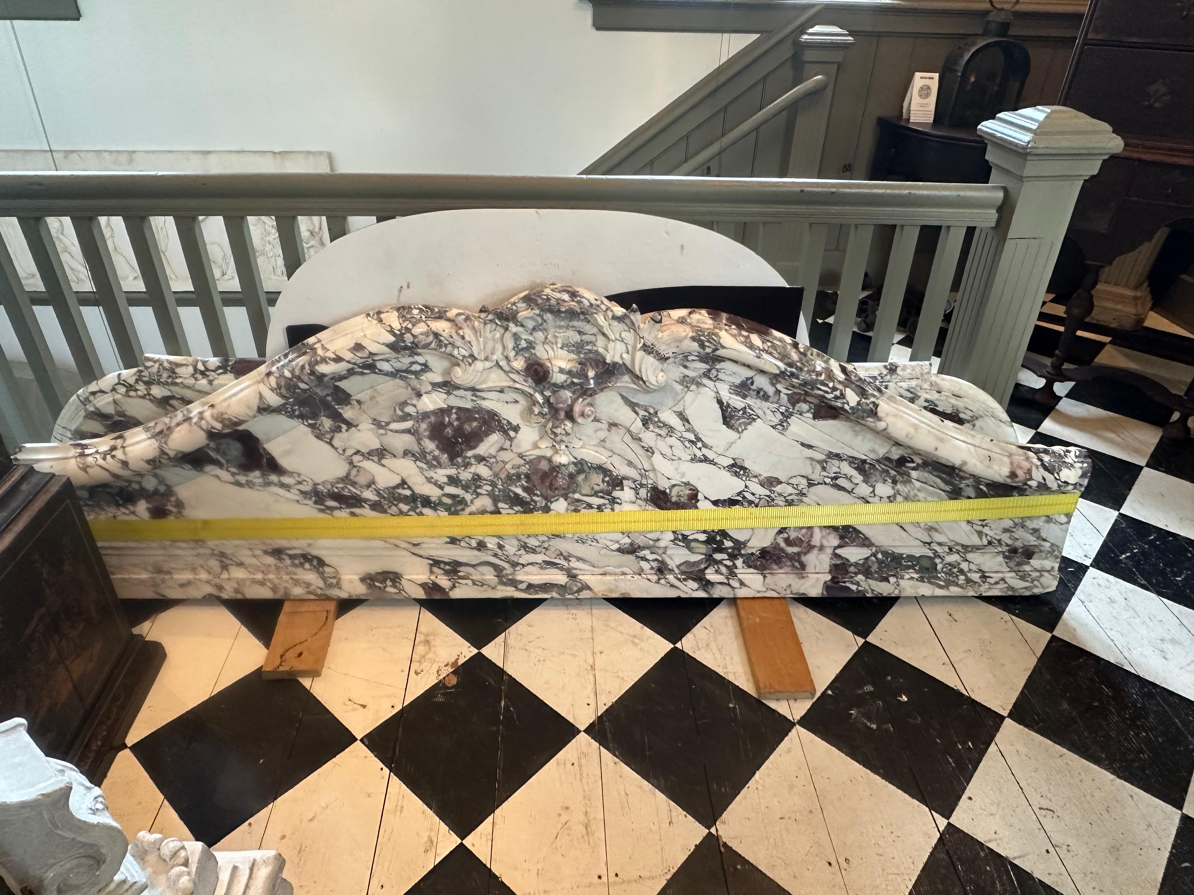 Louis XVI Breche Violette Marble Console In Good Condition For Sale In Essex, MA