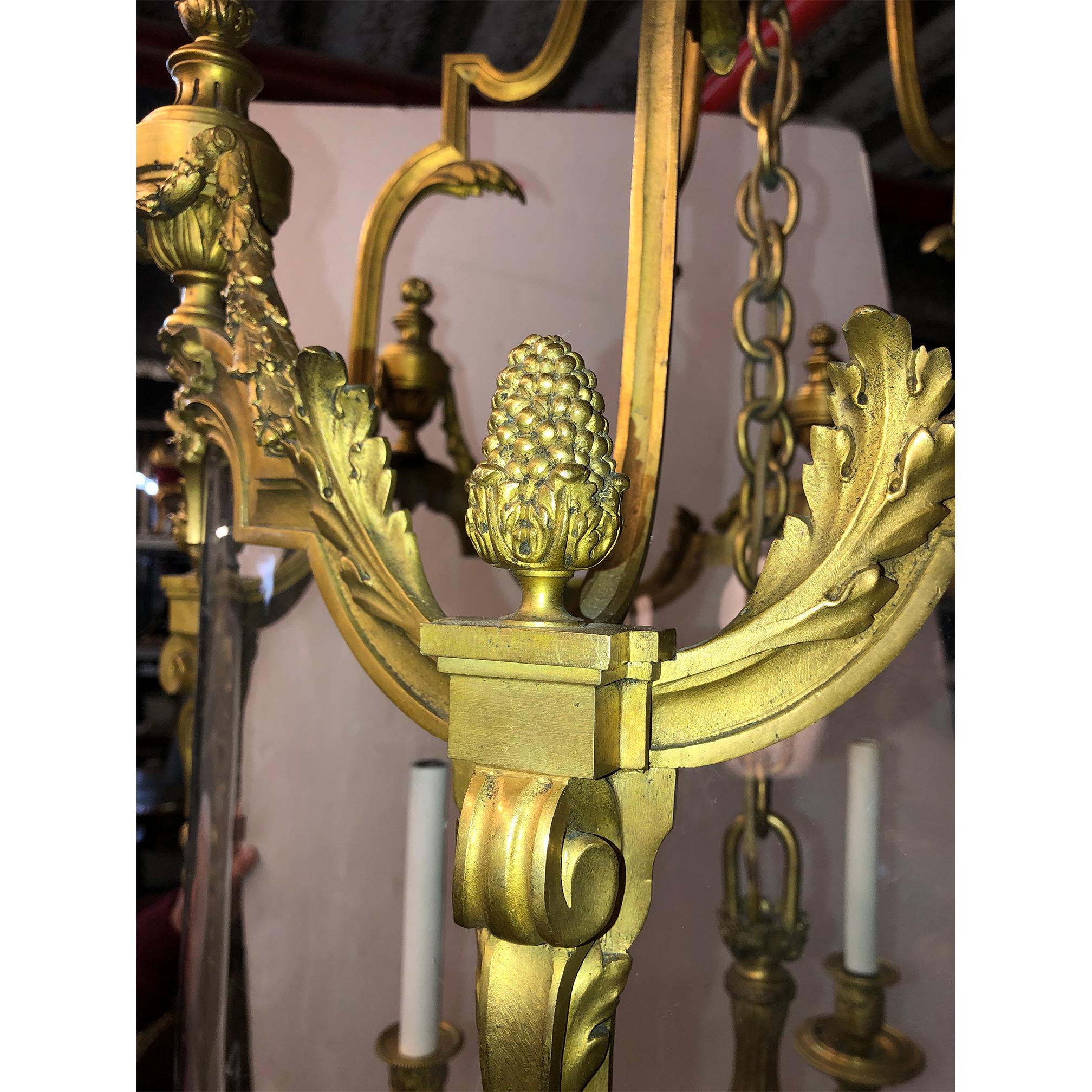 Louis XVI Bronze Hall Lantern For Sale 1