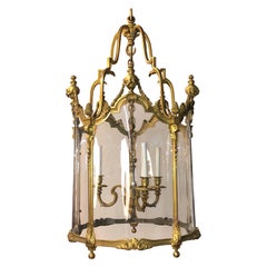 Antique Louis XVI Bronze Hall Lantern