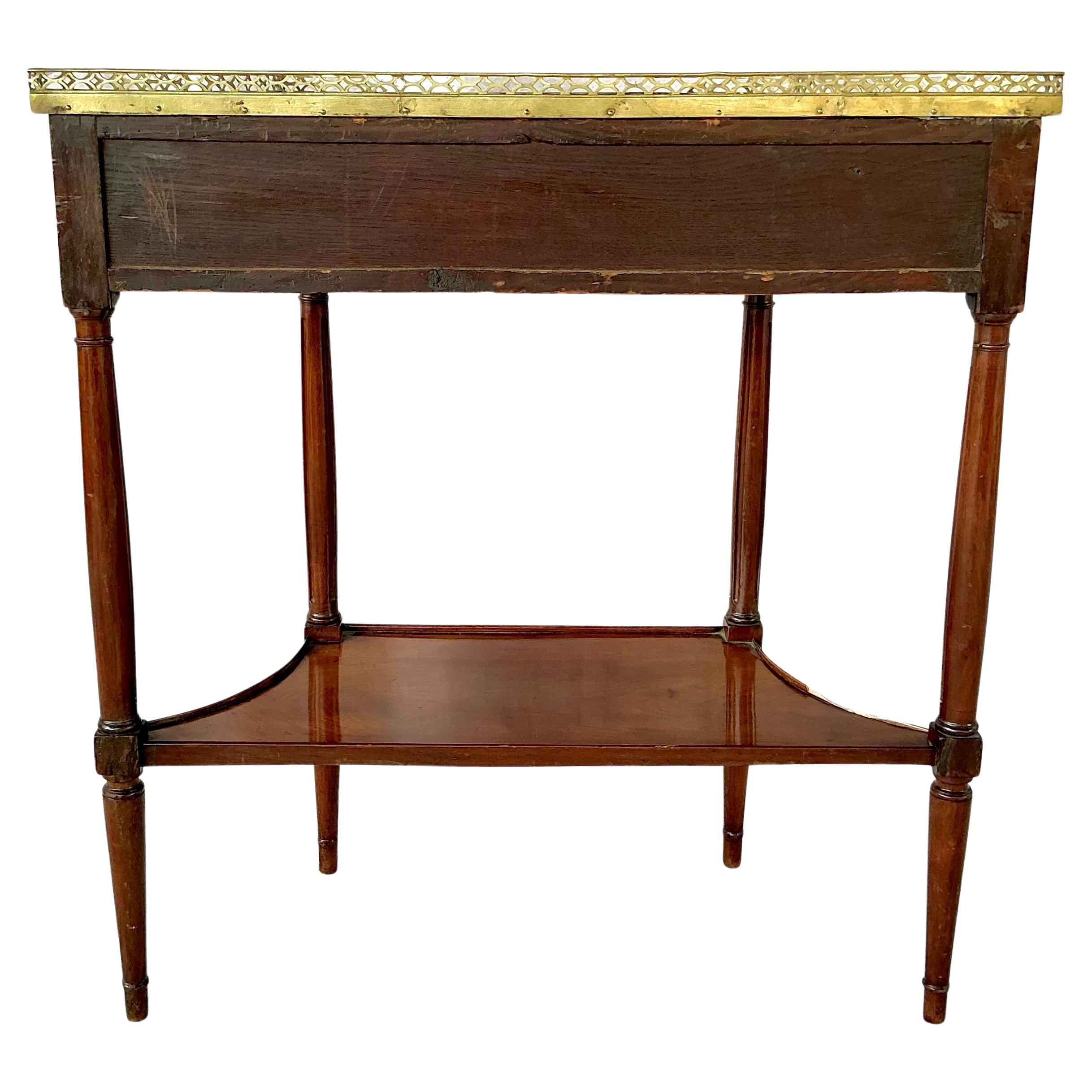 Louis XVI Bronze Mounted Marble Top Console Dessert Server For Sale 4