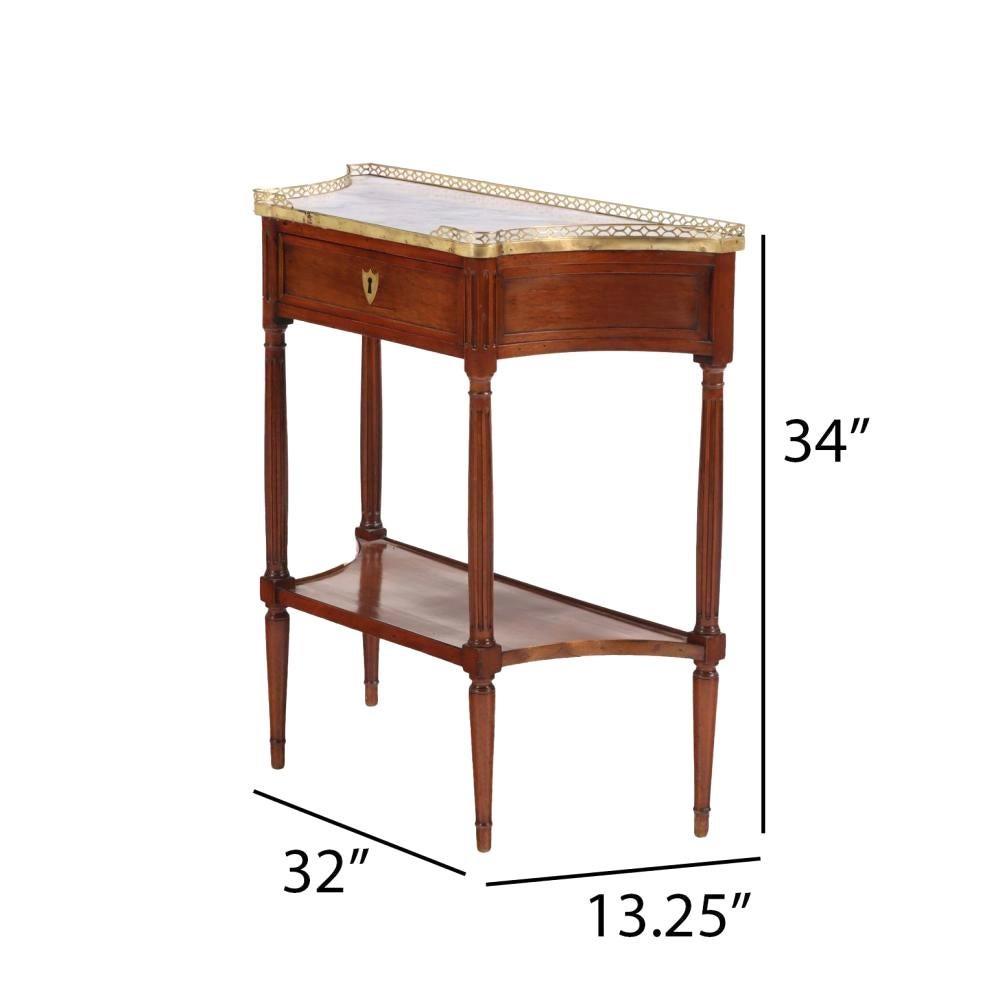 Louis XVI Bronze Mounted Marble Top Console Dessert Server For Sale 2