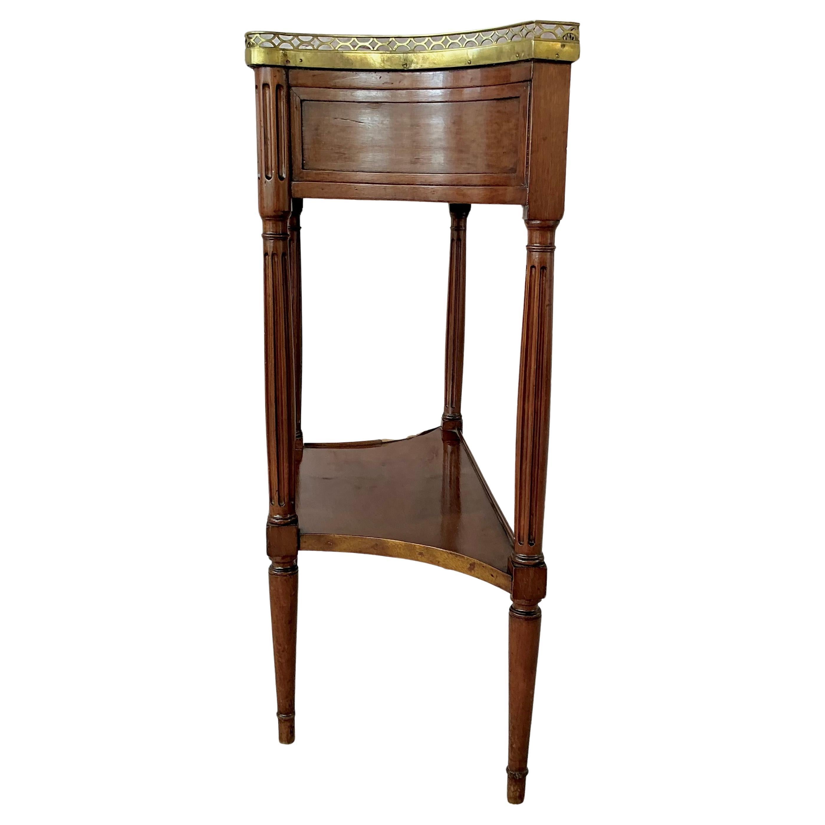 Louis XVI Bronze Mounted Marble Top Console Dessert Server For Sale 3