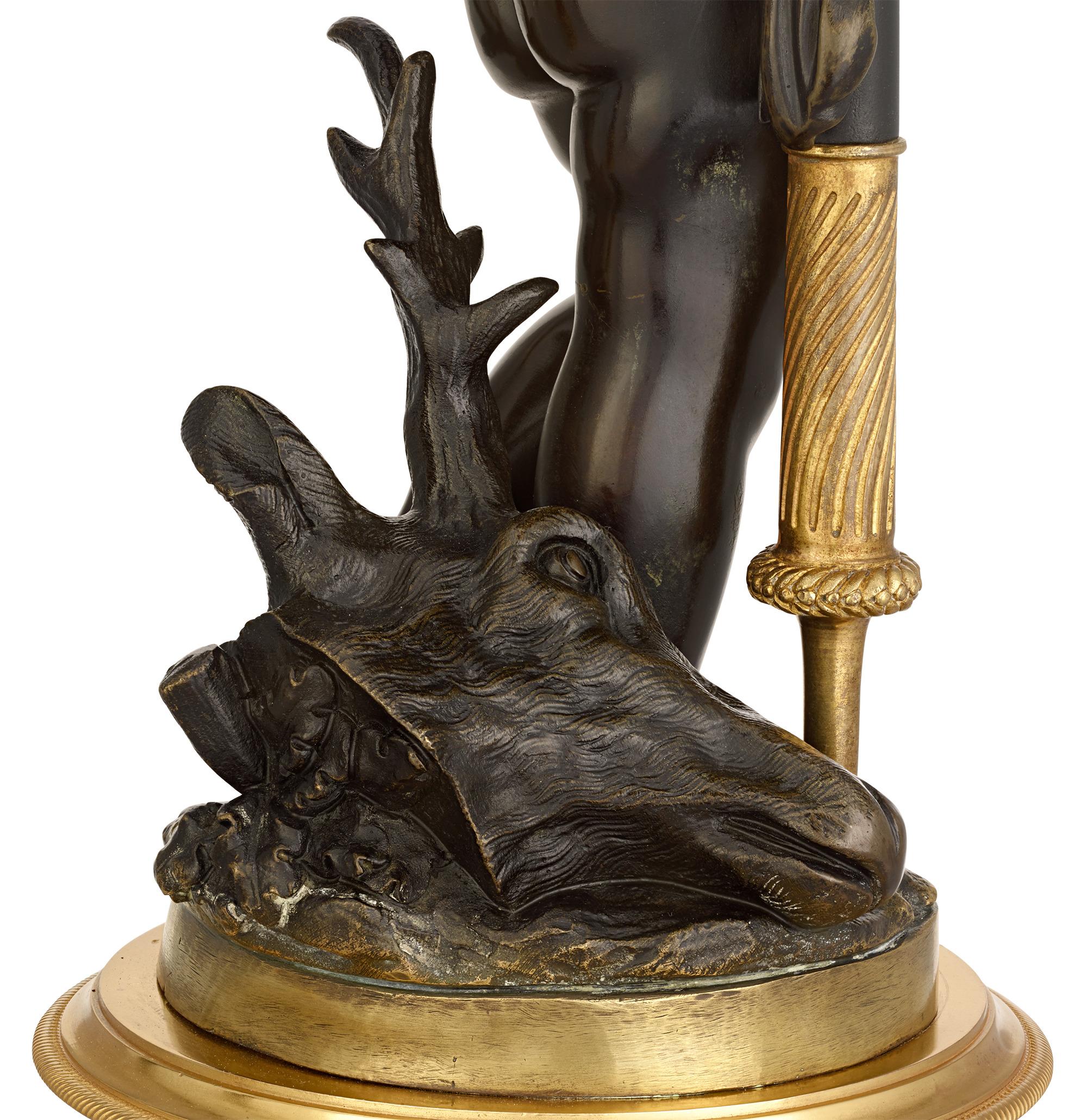 Candelabro Luigi XVI in bronzo ormolato con putti In condizioni ottime in vendita a New Orleans, LA