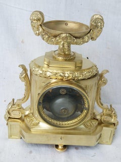 Louis XVI Bronze Table Pendulum Clock France, 19th Century