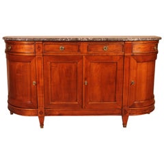 Louis XVI Buffet in Cherrywood with Marble Top