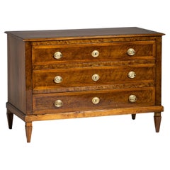 Louis XVI Burlwood Chest of Drawers, France, Late 18th Century