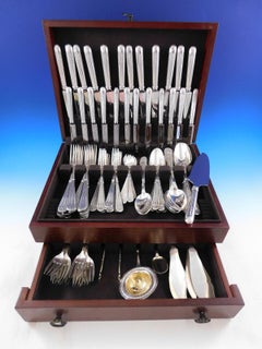 Louis XVI von Cardeilhac, Frankreich 950er Sterlingsilber-Besteckservice-Set 122 Teile, Louis XVI.-Stil