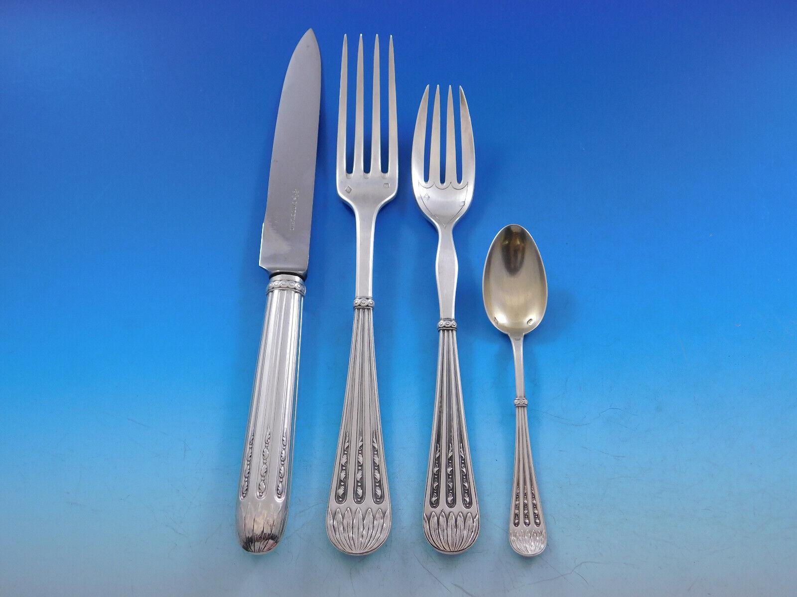 Art nouveau Service d'argenterie sterling 950 français Louis XVI par Cardeilhac, 122 pièces en vente