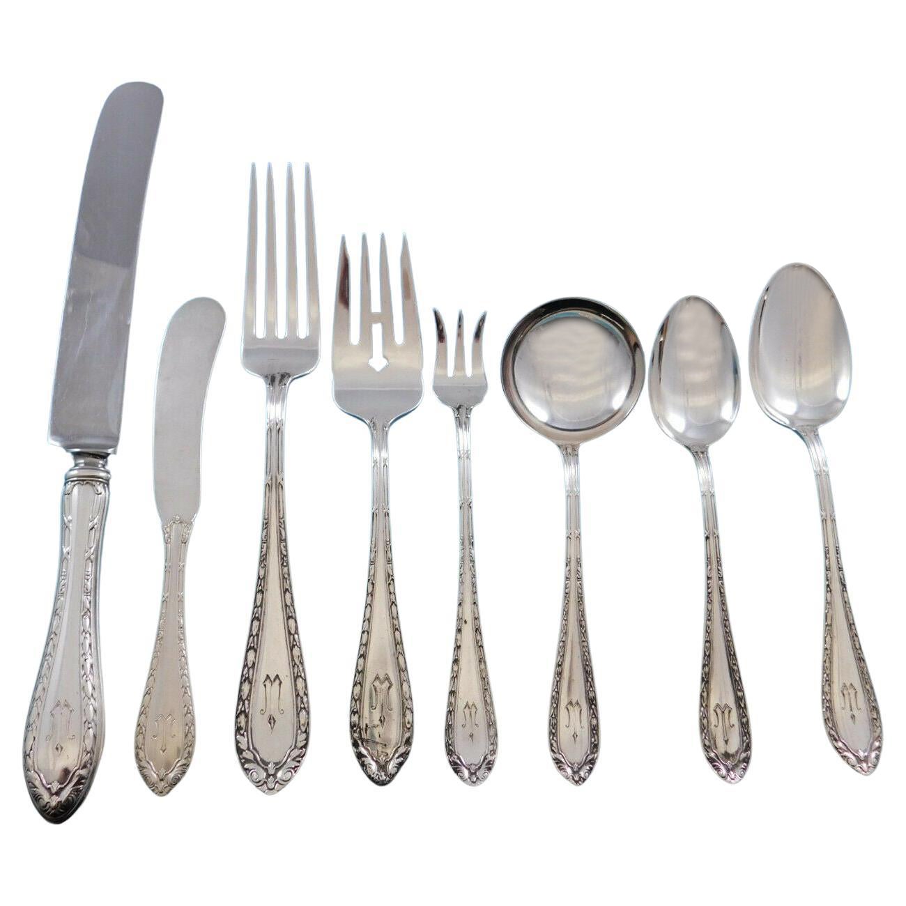 Louis XVI by Dominick and Haff 1925 Sterling Silver Flatware Set Service 71 Pcs