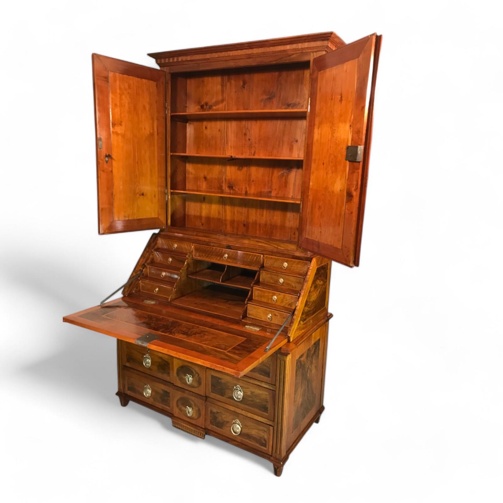 Marquetry Louis XVI Cabinet with Secretaire, South Germany 1780 For Sale