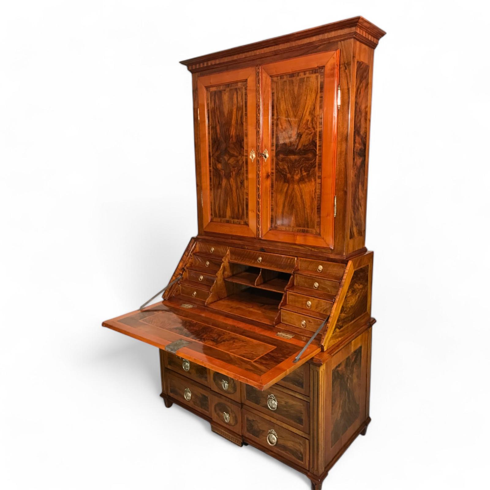 Late 18th Century Louis XVI Cabinet with Secretaire, South Germany 1780 For Sale