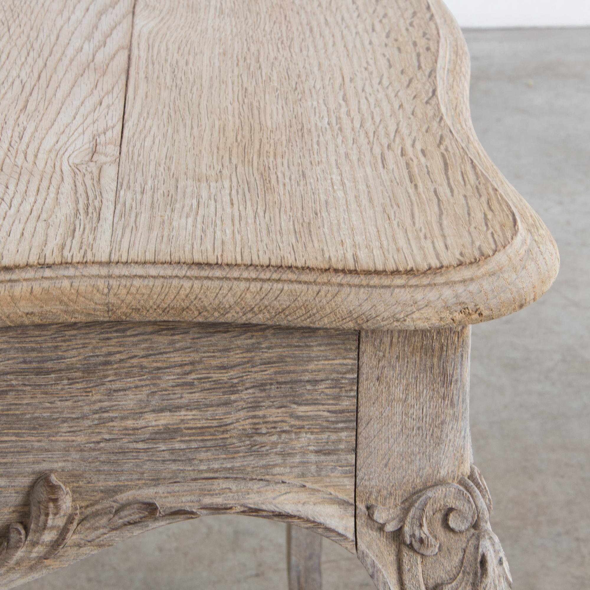 Louis XVI Cabriole Leg Oak Table 1