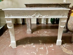 Louis XVI Carrara Marble Mantel from France