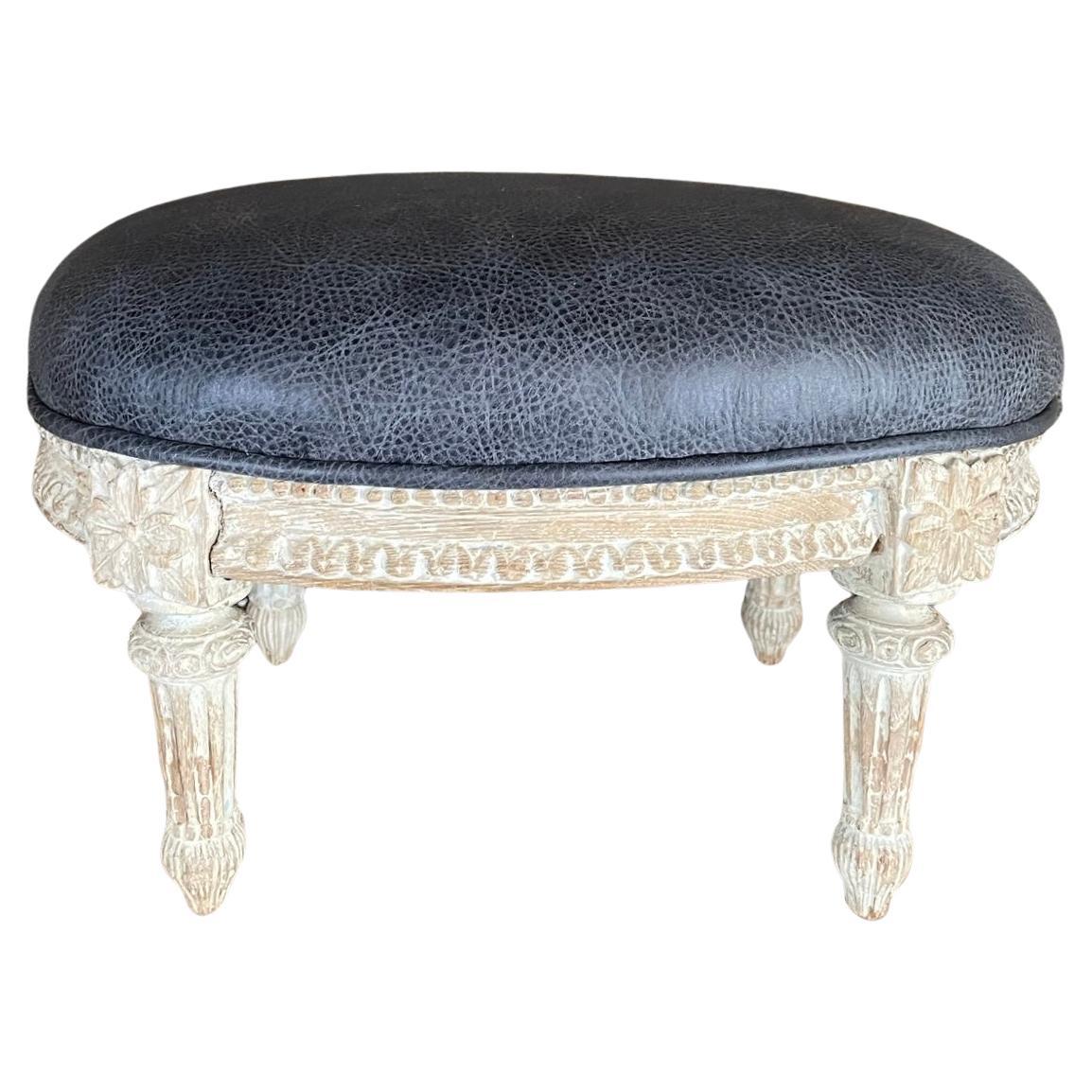 Louis XVI Carved Stool For Sale