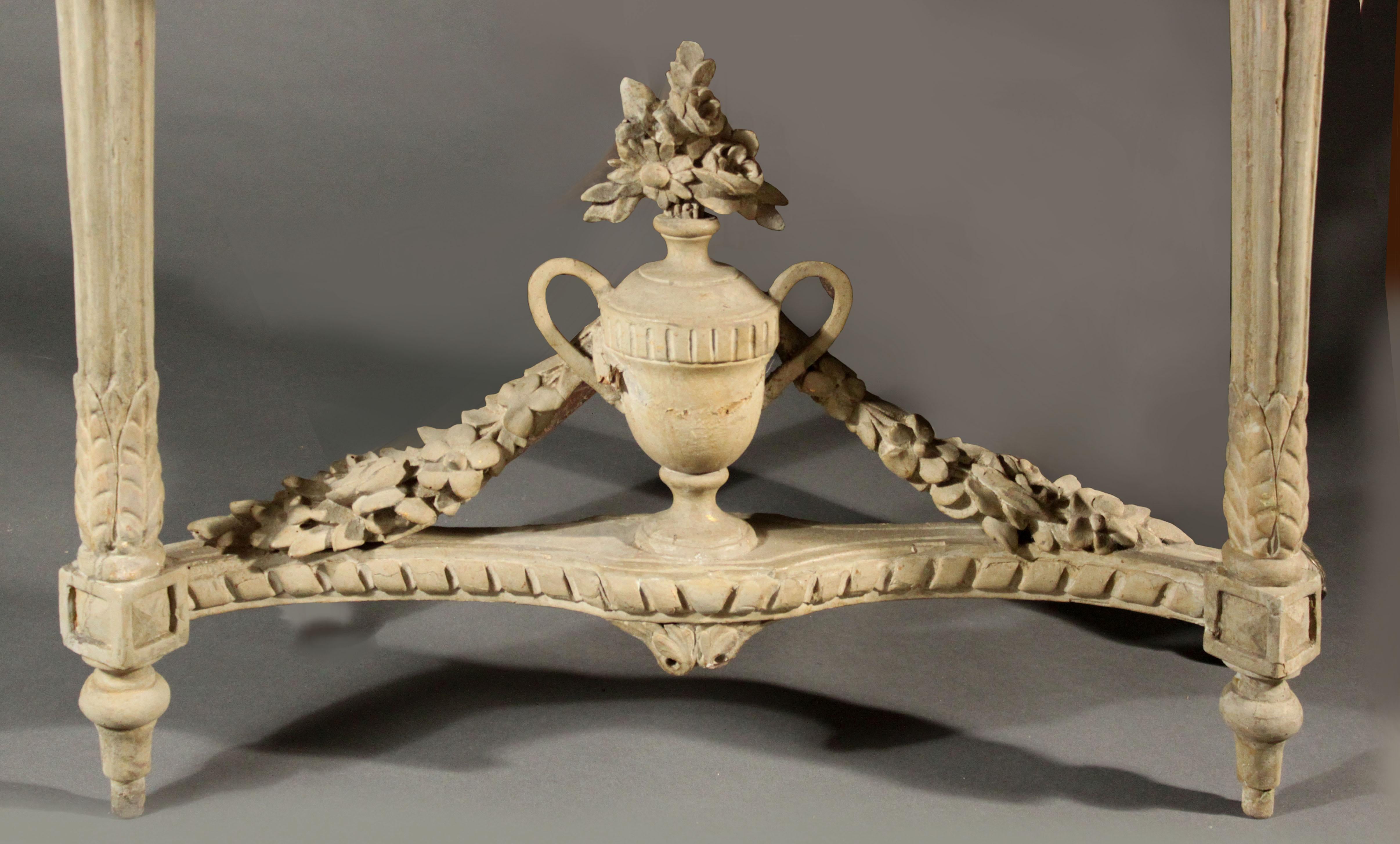 Louis XVI Carved Wood Console Table In Good Condition In Bradford-on-Avon, Wiltshire