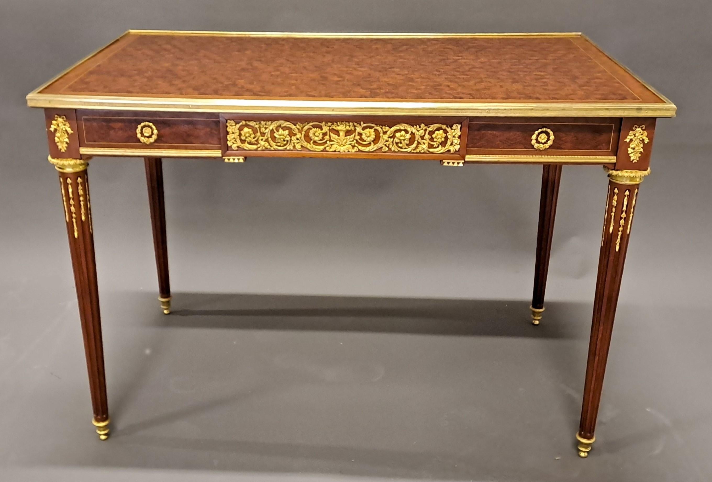 Louis XVI Center Table After Jean-henri Riesener For Sale 1