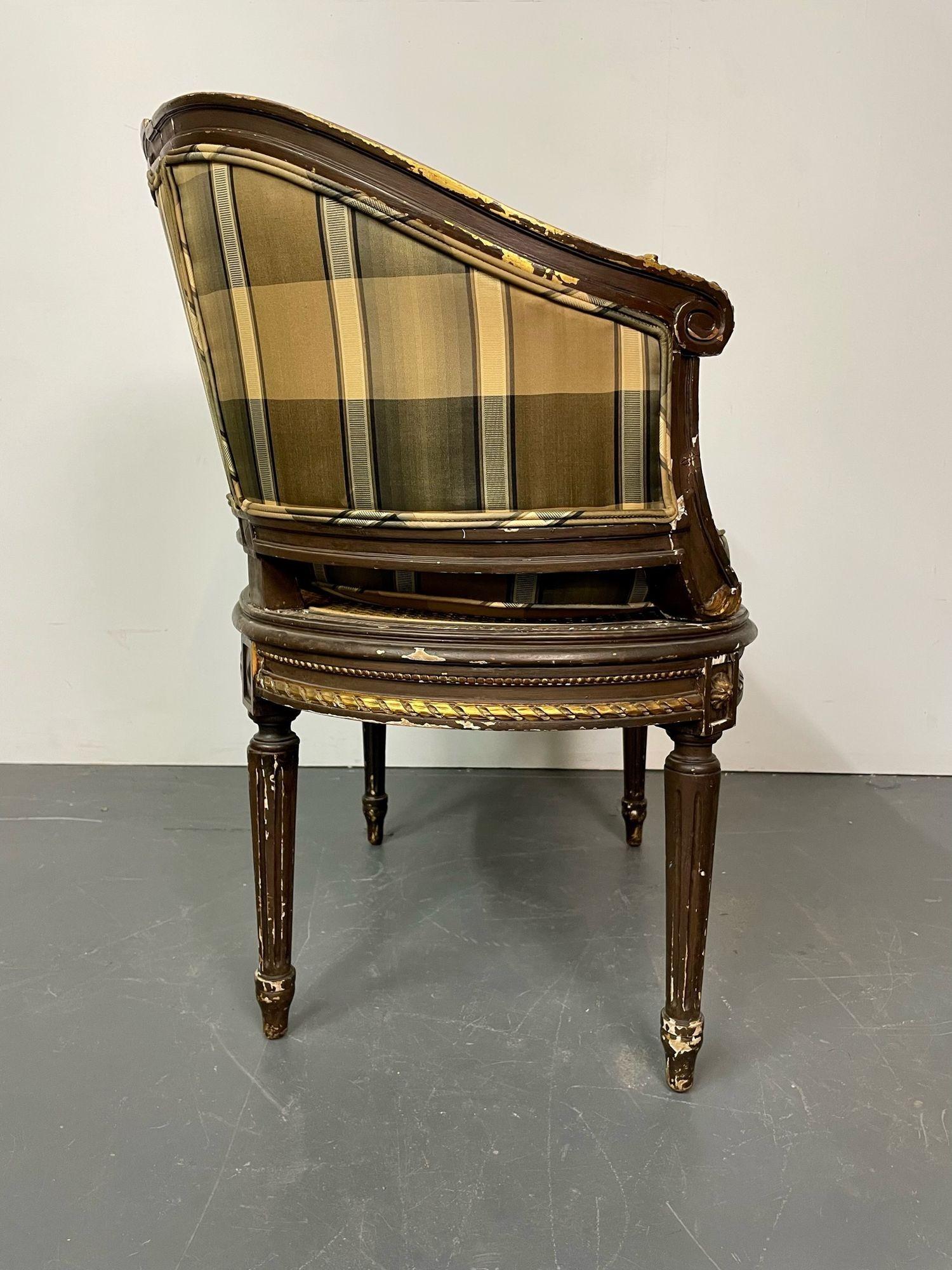 Louis XVI Chair Signed Guillaume Grohe, Gilt, 19th Century In Good Condition In Stamford, CT