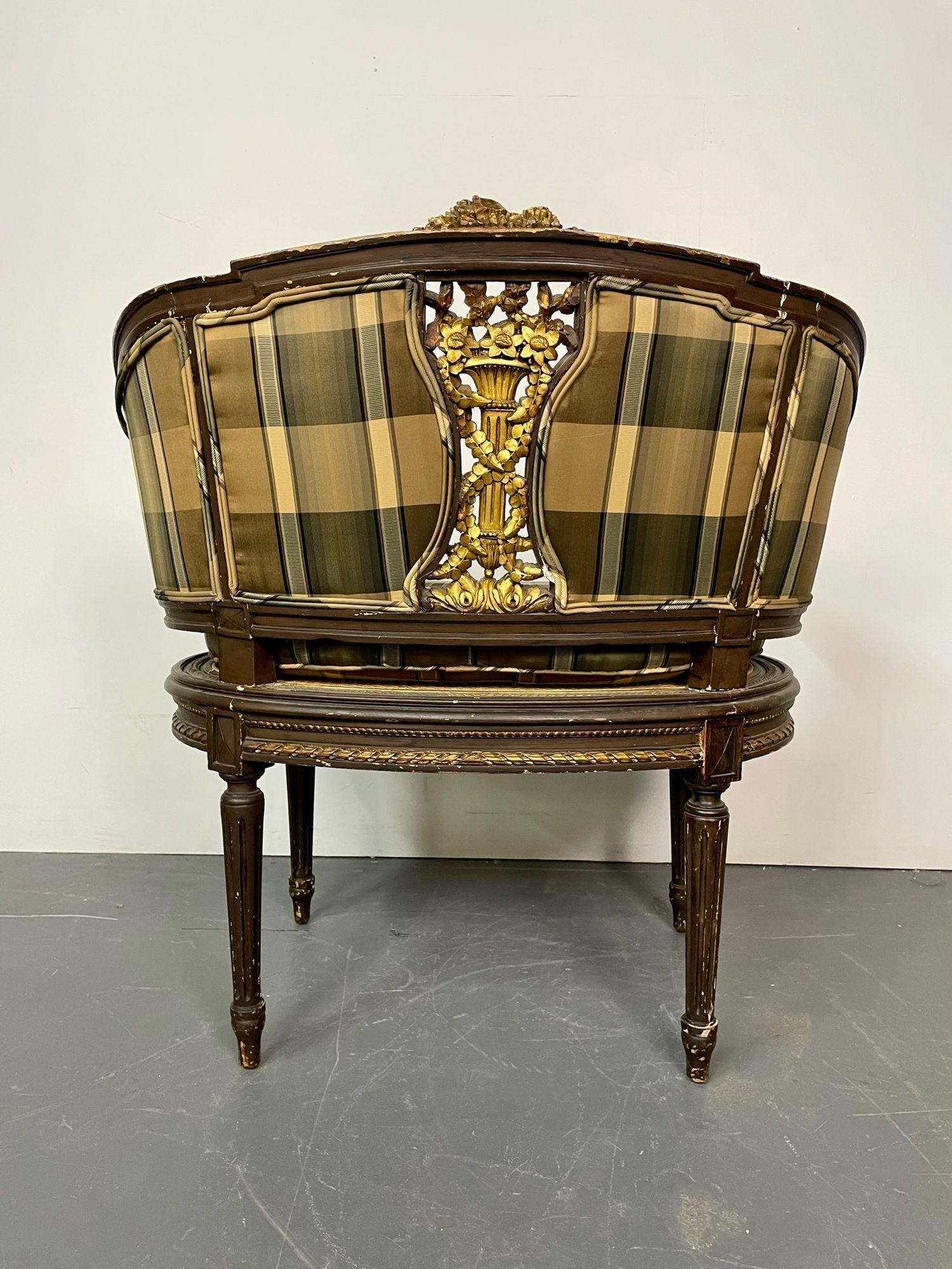 Late 19th Century Louis XVI Chair Signed Guillaume Grohe, Gilt, 19th Century