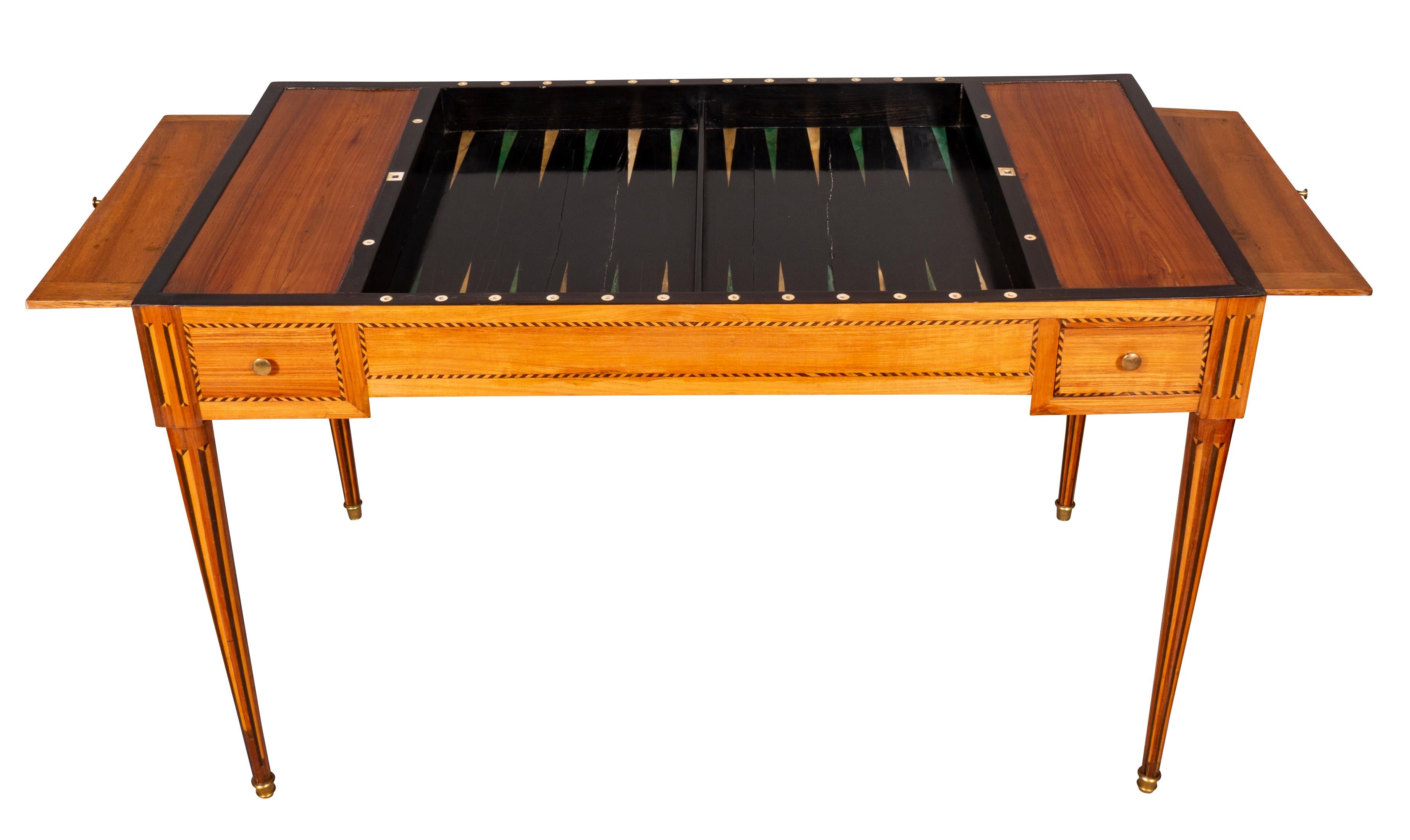 Louis XVI Cherrywood Tric Trac Table For Sale 8