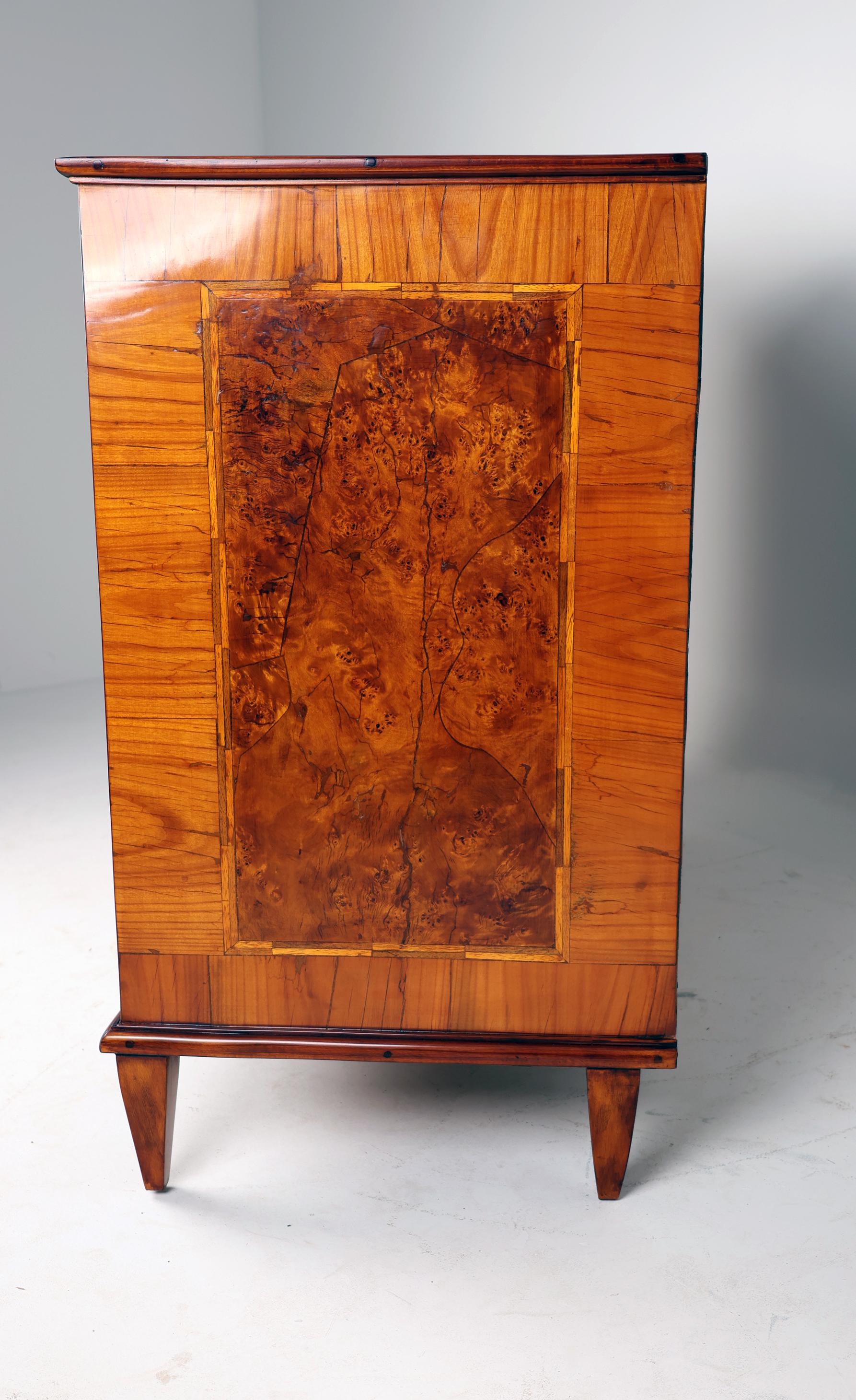 Polished Louis XVI Chest of drawers from early 19th century , Cherry wood For Sale